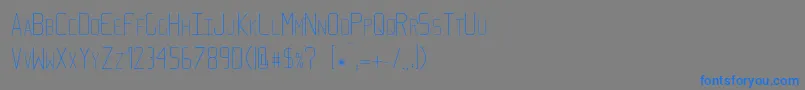 フォントElcsa – 灰色の背景に青い文字