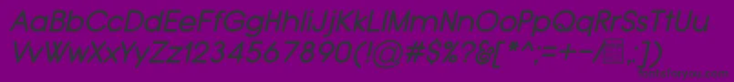 TypoGroteskRoundedItalicDemo Font – Black Fonts on Purple Background