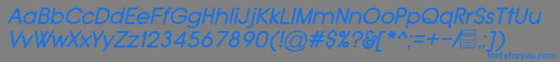 TypoGroteskRoundedItalicDemo Font – Blue Fonts on Gray Background