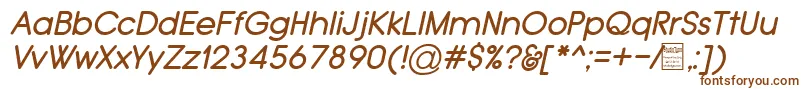 TypoGroteskRoundedItalicDemo Font – Brown Fonts on White Background