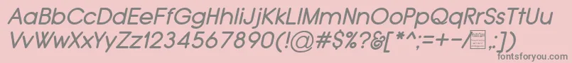 TypoGroteskRoundedItalicDemo Font – Gray Fonts on Pink Background