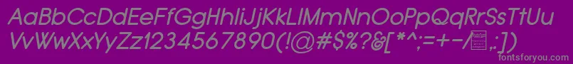 TypoGroteskRoundedItalicDemo Font – Gray Fonts on Purple Background
