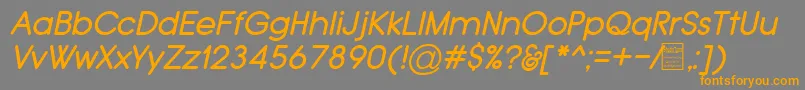 TypoGroteskRoundedItalicDemo Font – Orange Fonts on Gray Background