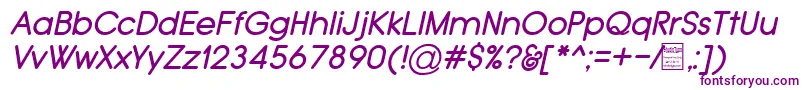 TypoGroteskRoundedItalicDemo-Schriftart – Violette Schriften
