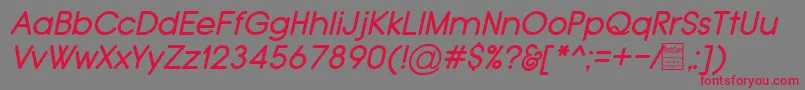 fuente TypoGroteskRoundedItalicDemo – Fuentes Rojas Sobre Fondo Gris
