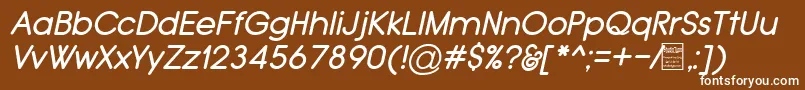 TypoGroteskRoundedItalicDemo Font – White Fonts on Brown Background