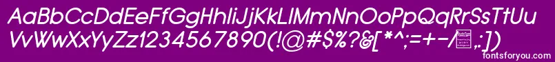 TypoGroteskRoundedItalicDemo Font – White Fonts on Purple Background