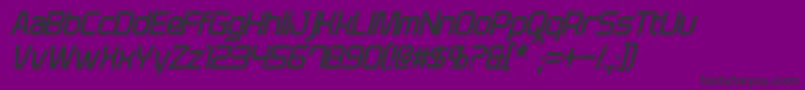 PlavskyCondensedItalic Font – Black Fonts on Purple Background