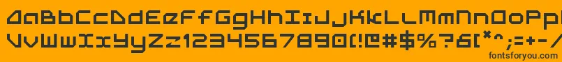 5thagent Font – Black Fonts on Orange Background