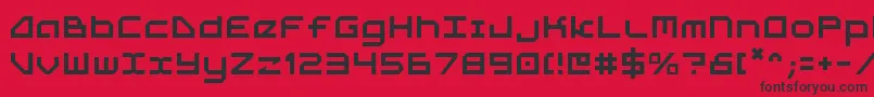 Шрифт 5thagent – чёрные шрифты на красном фоне