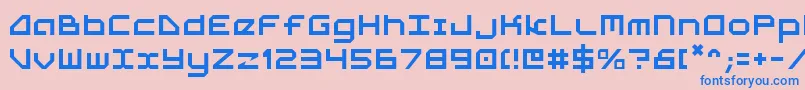 5thagent Font – Blue Fonts on Pink Background