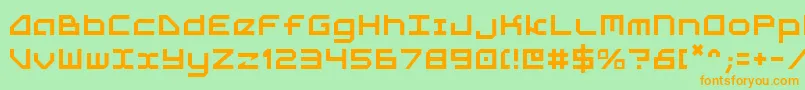 5thagent Font – Orange Fonts on Green Background