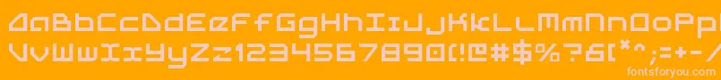 5thagent Font – Pink Fonts on Orange Background