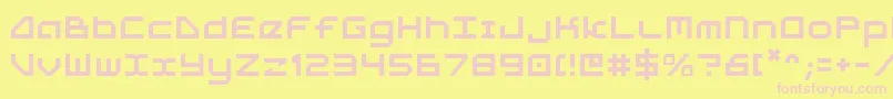 5thagent Font – Pink Fonts on Yellow Background