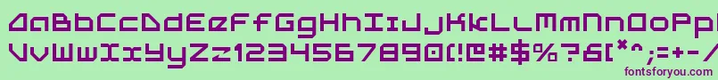 5thagent Font – Purple Fonts on Green Background