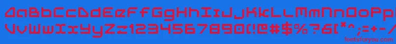 5thagent Font – Red Fonts on Blue Background