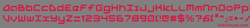 5thagent-Schriftart – Rote Schriften auf grauem Hintergrund