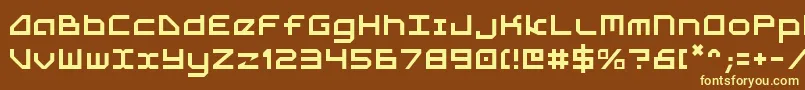 5thagent Font – Yellow Fonts on Brown Background