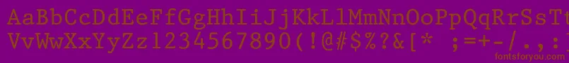 King Font – Brown Fonts on Purple Background