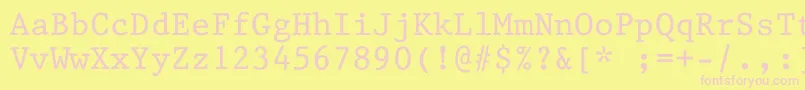 King Font – Pink Fonts on Yellow Background