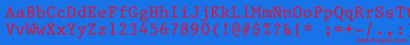 King Font – Red Fonts on Blue Background