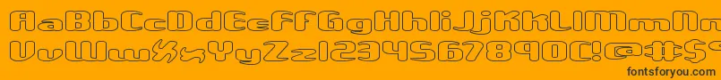 UnexploredGalaxiesWoBrk Font – Black Fonts on Orange Background