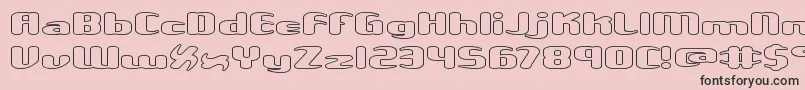 UnexploredGalaxiesWoBrk Font – Black Fonts on Pink Background