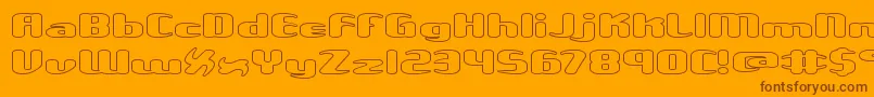 UnexploredGalaxiesWoBrk Font – Brown Fonts on Orange Background