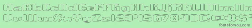 UnexploredGalaxiesWoBrk Font – Gray Fonts on Green Background