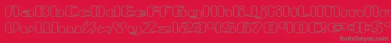 UnexploredGalaxiesWoBrk Font – Gray Fonts on Red Background