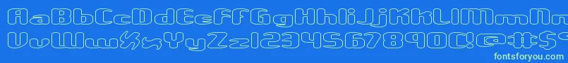 UnexploredGalaxiesWoBrk Font – Green Fonts on Blue Background