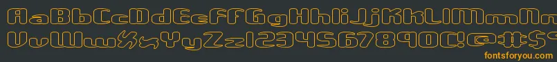 UnexploredGalaxiesWoBrk Font – Orange Fonts on Black Background