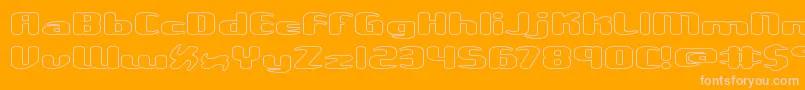 Police UnexploredGalaxiesWoBrk – polices roses sur fond orange
