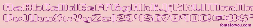 Police UnexploredGalaxiesWoBrk – polices violettes sur fond rose