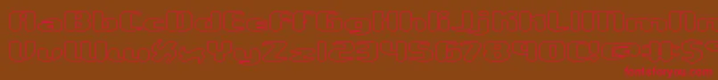 UnexploredGalaxiesWoBrk Font – Red Fonts on Brown Background