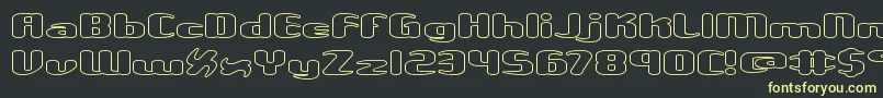 UnexploredGalaxiesWoBrk Font – Yellow Fonts on Black Background