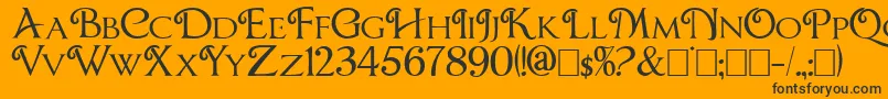 Chocolatebox Font – Black Fonts on Orange Background