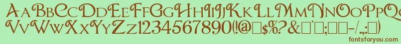 Chocolatebox Font – Brown Fonts on Green Background