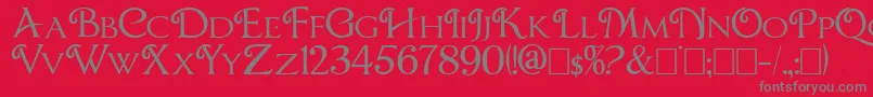 Chocolatebox Font – Gray Fonts on Red Background