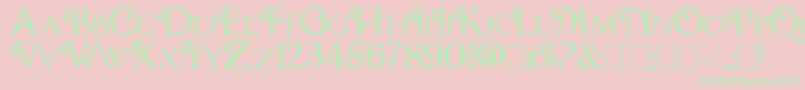 フォントChocolatebox – ピンクの背景に緑の文字