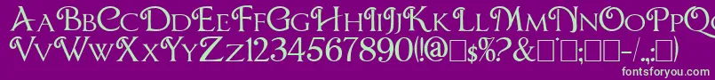 Chocolatebox Font – Green Fonts on Purple Background