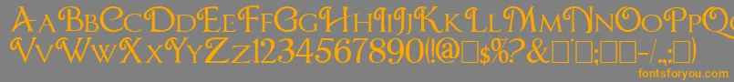 Chocolatebox Font – Orange Fonts on Gray Background