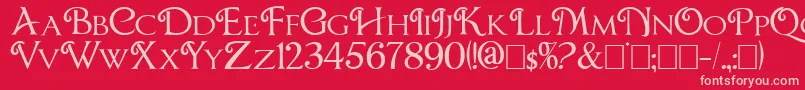 Chocolatebox Font – Pink Fonts on Red Background