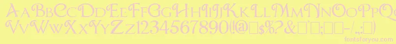 Chocolatebox Font – Pink Fonts on Yellow Background