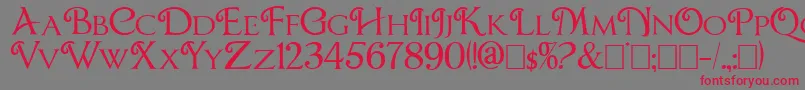 Chocolatebox Font – Red Fonts on Gray Background