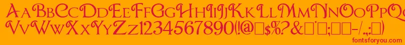 Chocolatebox Font – Red Fonts on Orange Background