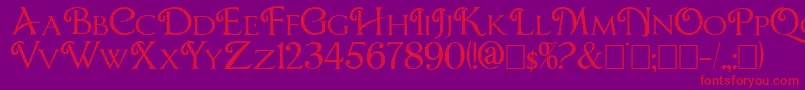 Chocolatebox Font – Red Fonts on Purple Background