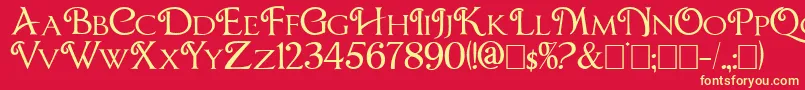 Chocolatebox Font – Yellow Fonts on Red Background