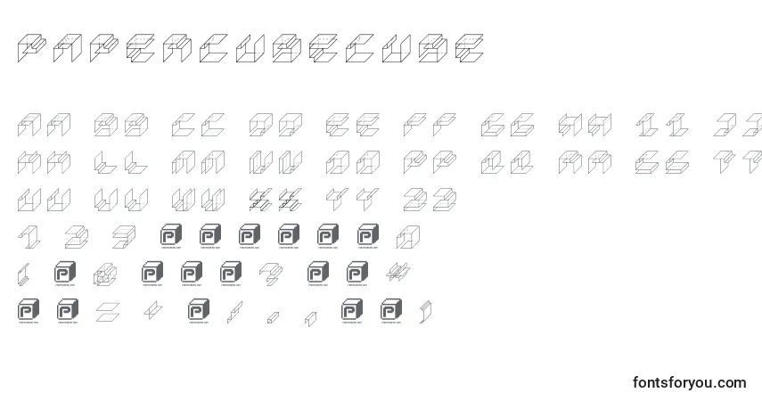 PapercubeCube Font – alphabet, numbers, special characters