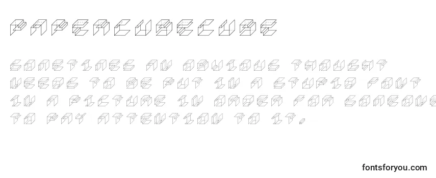PapercubeCube-fontti